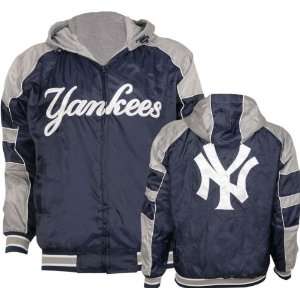  New York Yankees  Reversible  Oxford/Grey Fleece Jacket 