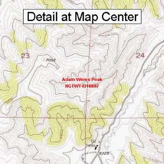  USGS Topographic Quadrangle Map   Adam Weiss Peak, Wyoming 