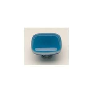   Intrinsic Turquoise Glass Knob, Length 1 1/4, Satin