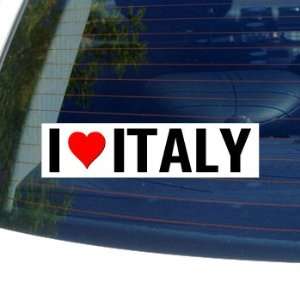  I Love Heart ITALY   Window Bumper Sticker Automotive