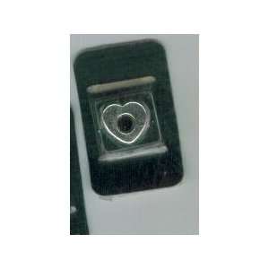  Heart Charm. Hole in Center. Silver Colored. Everything 