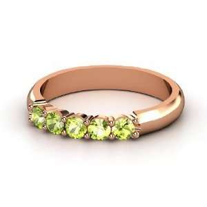    Quintessence Ring, 14K Rose Gold Ring with Peridot: Jewelry