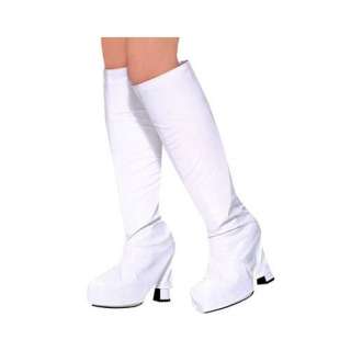    Sexy White Disco Go Go Dancer Costume Boot Top Covers: Clothing