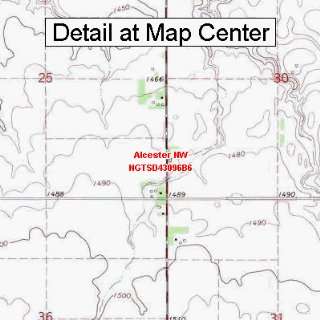 USGS Topographic Quadrangle Map   Alcester NW, South Dakota (Folded 