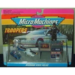  Michigan State Police Micro Machines Troopers Set #2 Toys 