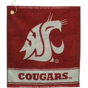  Washington State Cougars Woven Jacquard Golf Towel Sports 