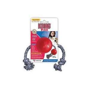  3 PACK KONG BALL WITH ROPE, Size SMALL (Catalog Category Dog 