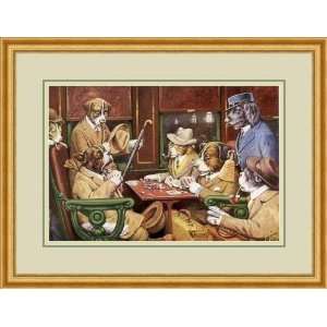  His Station and Four Aces by C.M. Coolidge   Framed 