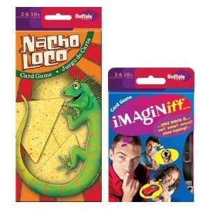  Buffalo Games Nacho Loco and Imaginiff Card Game Combo 