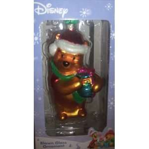  Disney Winnie the Pooh Blown Glass Ornament