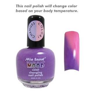 Mia Secret Mood Nail Lacquer Color Changing Nail Polish Purple to Pink