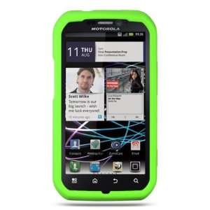  GREEN Soft Rubber Silicone Skin Cover Case for Motorola 