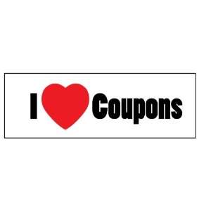    I Heart Coupons Sticker Decal Black and Red: Everything Else