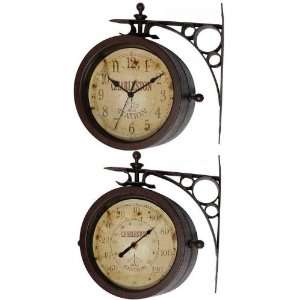 Timepiece Charleston Two sided Clock/thermometer 