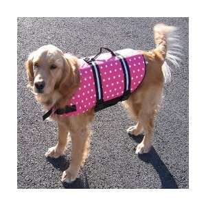  Pink Polka Dot Dog Life Jacket: Pet Supplies