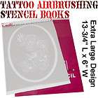 Extra Large Reusable Airbrush Stencil Temporary Tattoo Paint Template 