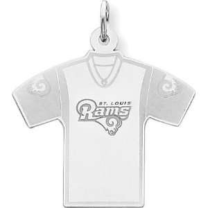  Sterling Silver NFL St. Louis Rams Football Jersey Charm 
