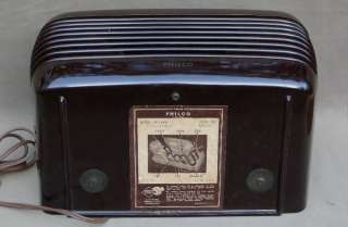 Philco 48 460 Bakelite Antique Tube Radio 1948 Classic Recently 