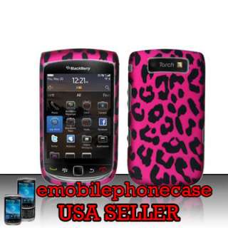 Pink Leopard Snap On Hard Case Blackberry Torch 9800  