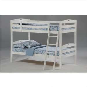  Night & Day Sesame Twin/Twin Bunk Bed White Finish 