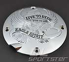 Chrome Live to Ride Eagle Spirit Primary Derby Cover 1994 2003 Harley 