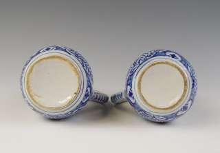 Antique Superb Pair of Dutch Delft Covered Jugs Chinoiserie 18th C 
