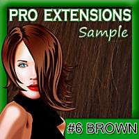 Med Brown Sample of Clip on in Human Hair Extensions  