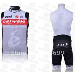  2010 cervelo vest cycling jerseys and bib short set 