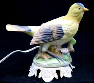   Glowing BIRD PORCELAIN Night Table Electric LAMPS LIGHTS LIGHTINGS