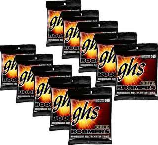 GHS Boomers Light Roundwound Electric Guitar Strings 10 Pack 