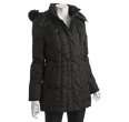 marc new york black quilted fur trim hooded down jacket
