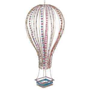 Pink and Teal Hot Air Balloon Collectible Hanging Ceiling Décor 
