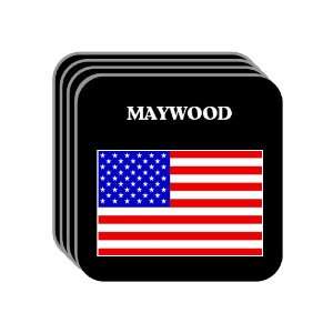  US Flag   Maywood, California (CA) Set of 4 Mini Mousepad 