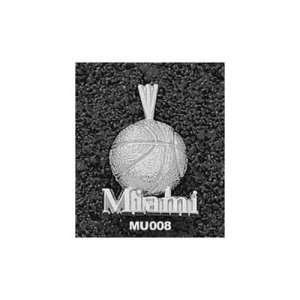   Miami University Miami Basketball Pendant (Silver) Sports