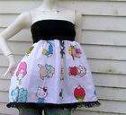 Hello Kitty TuTu Skirt shirt S 1XL Kawaii chococat punk roller derby