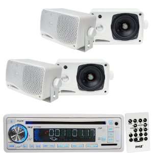   Way Weather Proof Mini Box Speaker System (White): Car Electronics