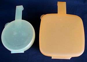 TUPPERWARE FORGET ME NOT CONTAINERS YELLOW ONION ORANGE CHEESE 