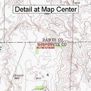  USGS Topographic Quadrangle Map   Box Butte NW, Nebraska 
