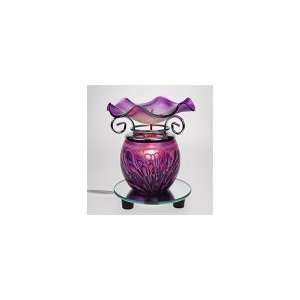  Electric Aroma Lamp   Glass Splash  Purple   With Dimmer Switch 