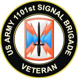  US Army Veteran 1101st Signal Brigade Decal Sticker 3.8 