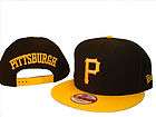  Pirates MLB New Era Snap Back Cap Caps Hat Hats Black Yellow Gold