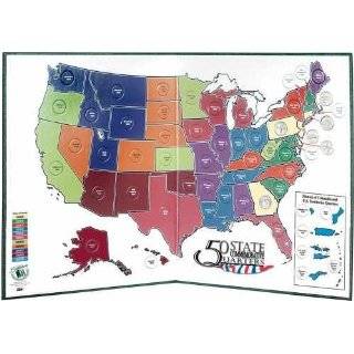 50 State Quarter Display Map Folder