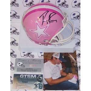   /Hand Signed Dallas Cowboys Pink Mini Helmet: Everything Else