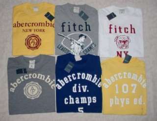 NEW M Abercrombie & Fitch Kids Boys Graphic T Shirt Lot Set of 6 