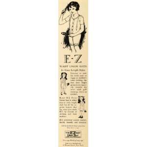  1927 Ad E Z Waist Co Union Suits Children Underwear 
