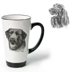   Funnel Cup with Irish Setter (6 inch, Black and white)