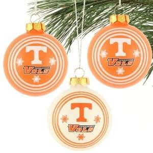 Tennessee Volunteers 3 Pack Glass Ball Ornaments:  Sports 