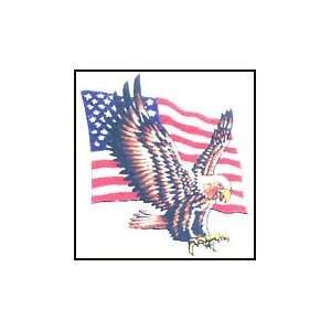  American Flag w/Eagle Temporaray Tattoo: Toys & Games