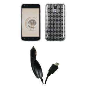   Gummy Case Cover + ATOM LED Keychain Light + Car Charger Cell Phones