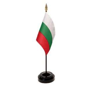  Bulgaria Flag 4X6 Inch Mounted E Gloss Patio, Lawn 